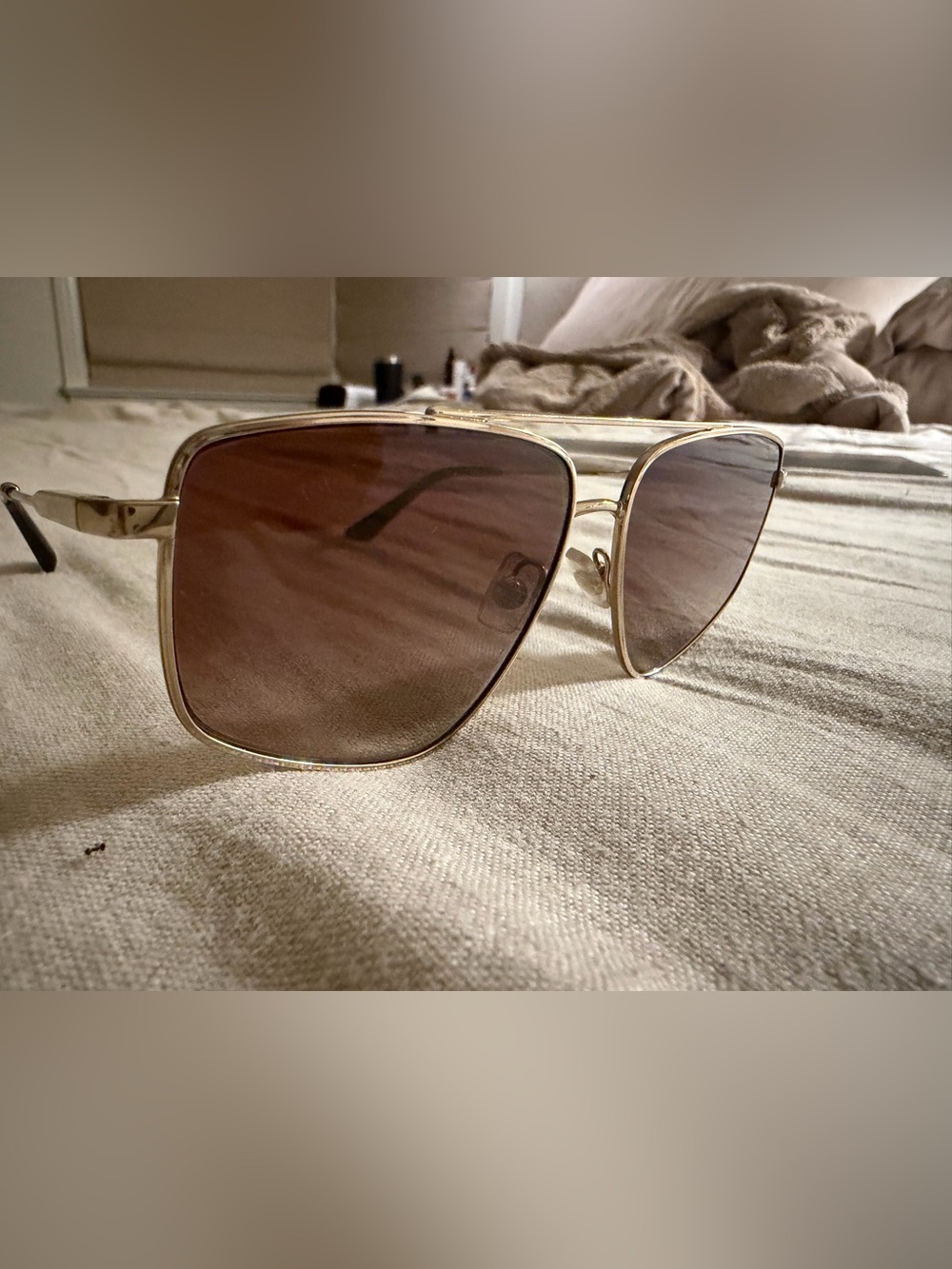 Jimmy Choo JC4011 Gold Aviator Sunglasses Brown Gradient 58mm